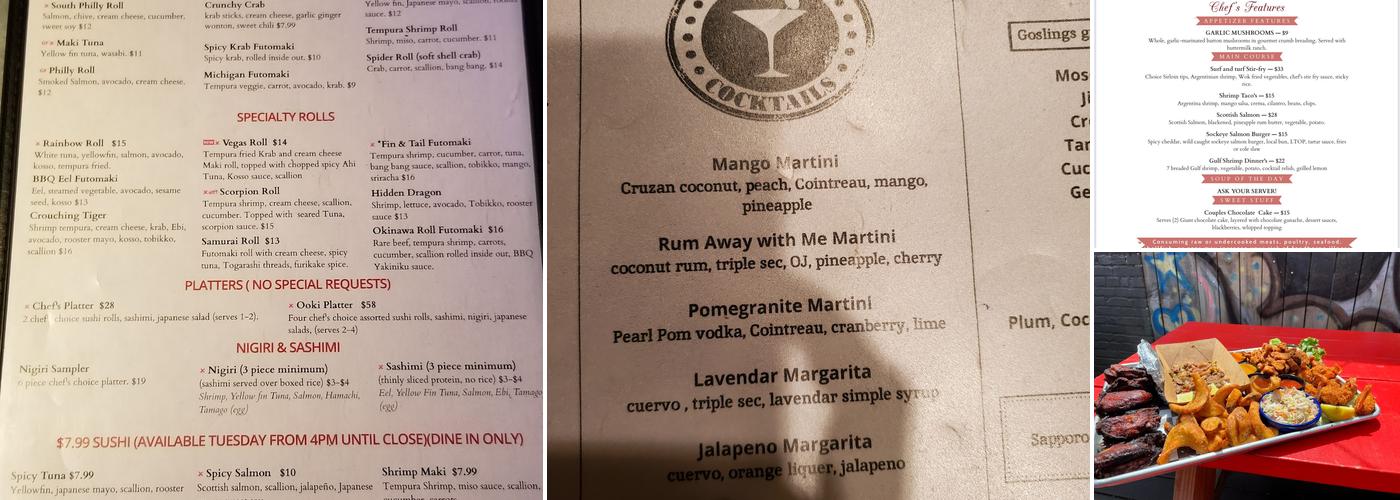 Blu Moon Menu