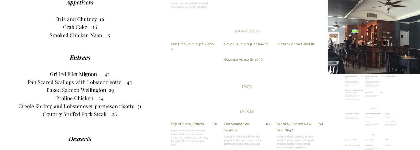 Table 14 Menu