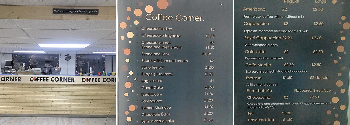 Coffee Corner Menu