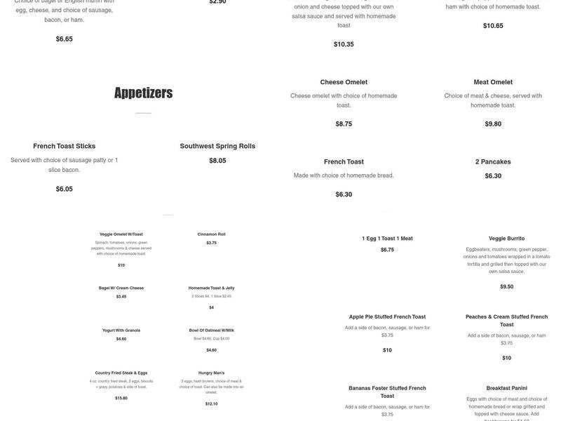 Moon Dance Café Menu