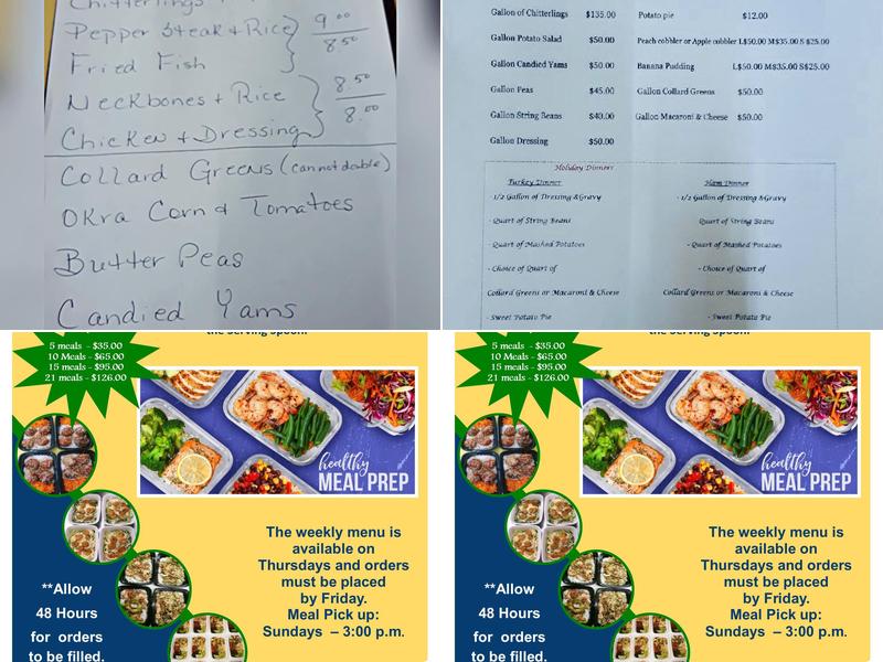 The Serving Spoon Menu