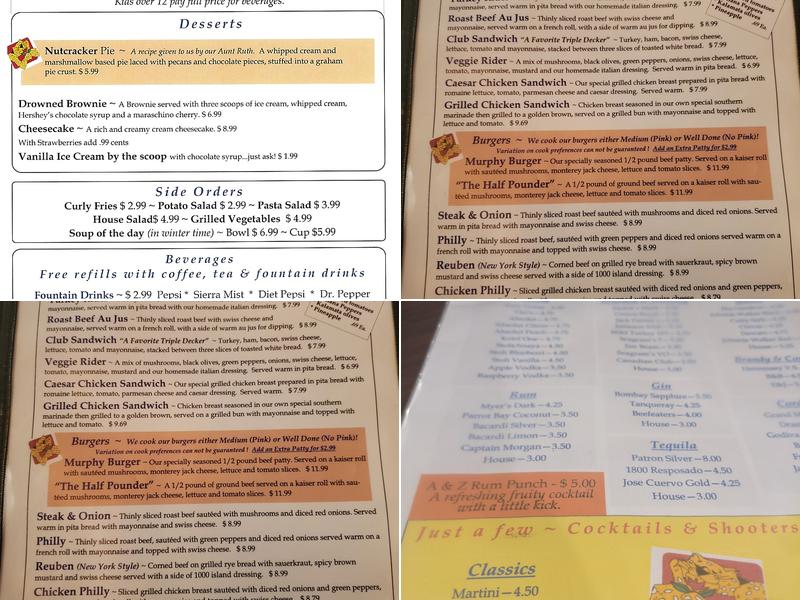 Speakeasy Menu