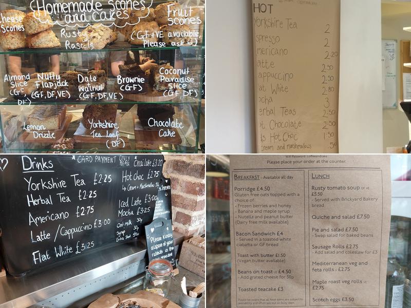 The Rusty Bike Cafe Menu