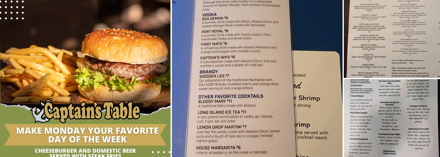 Captain's Table Menu