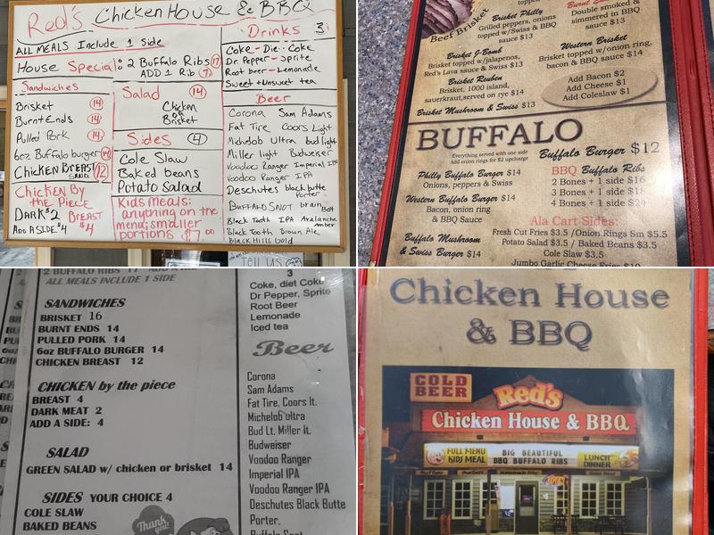 Red's Chicken House & BBQ Menu