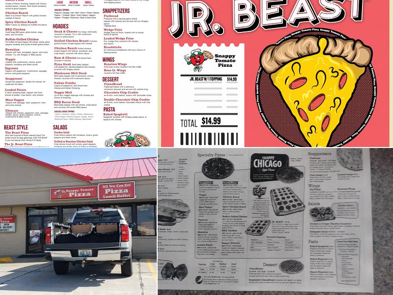 Snappy Tomato Pizza Menu