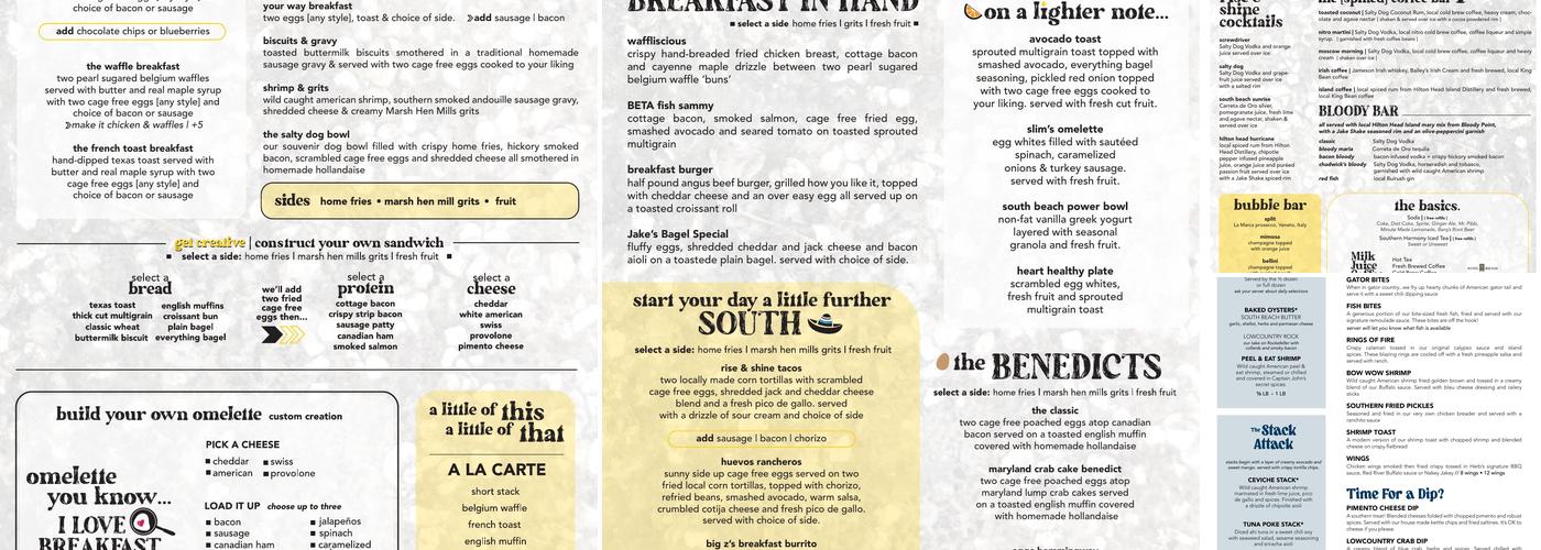 The Salty Dog Cafe Menu