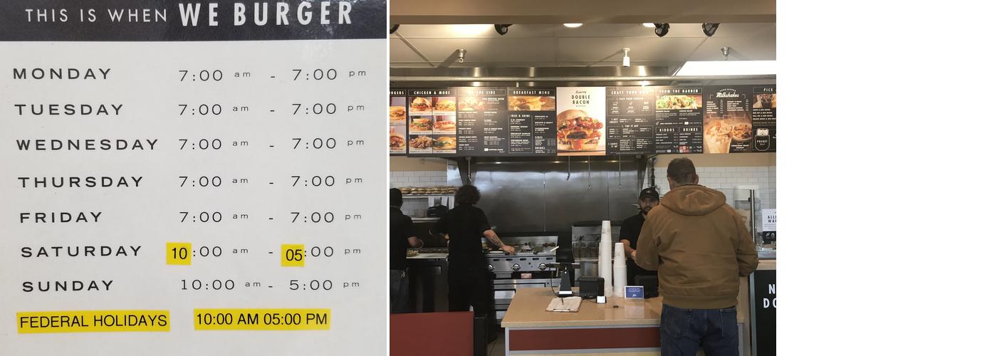 Wayback Burgers Menu