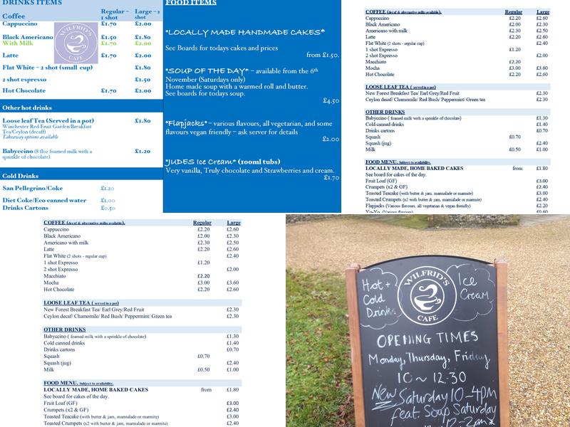 Wilfrid's Café Menu