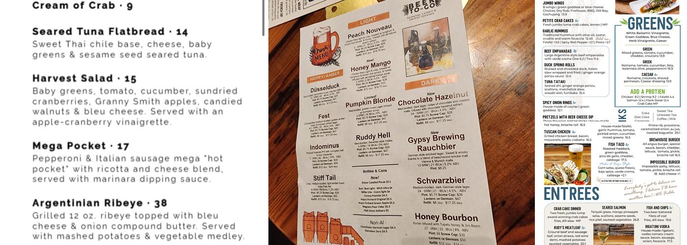 Ruddy Duck Brewery & Grill Menu