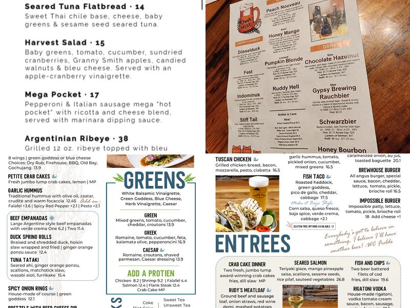 Ruddy Duck Brewery & Grill Menu