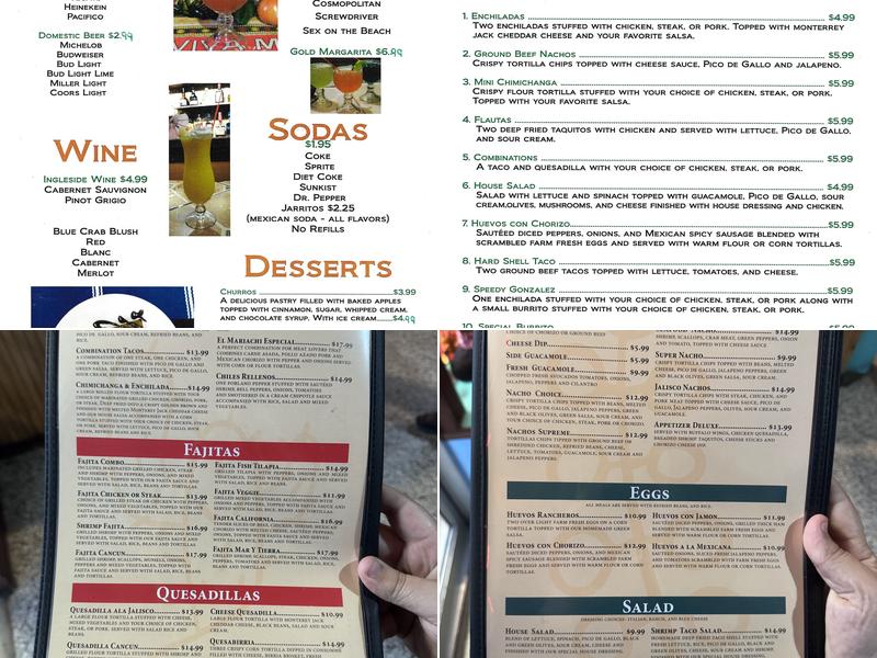 El Mariachi Restaurant Menu