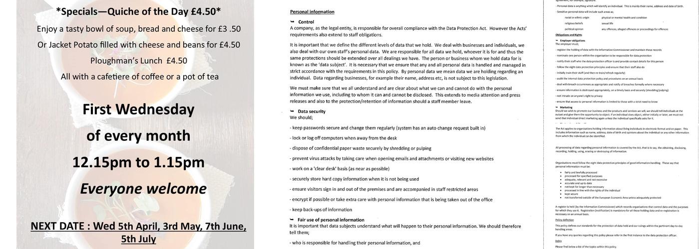 Cafe in the Park - Beggarwood Menu