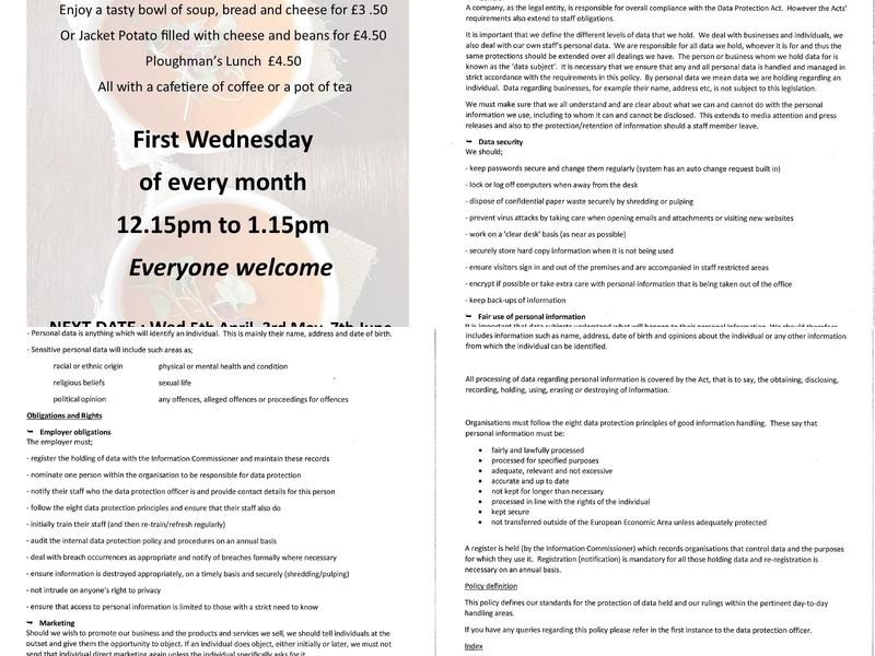 Cafe in the Park - Beggarwood Menu