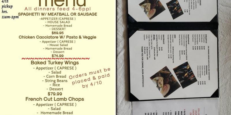 Carmine's Trattoria Menu