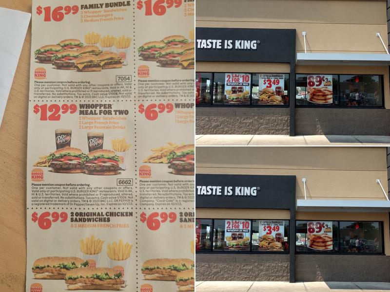 Burger King Menu