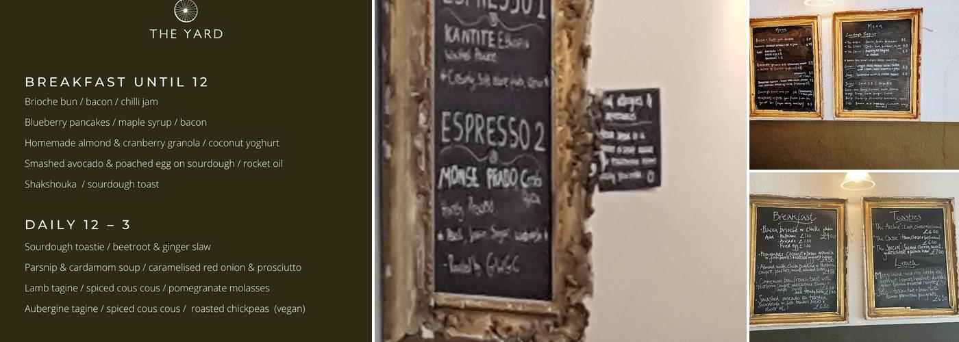 The Yard Hampshire Menu
