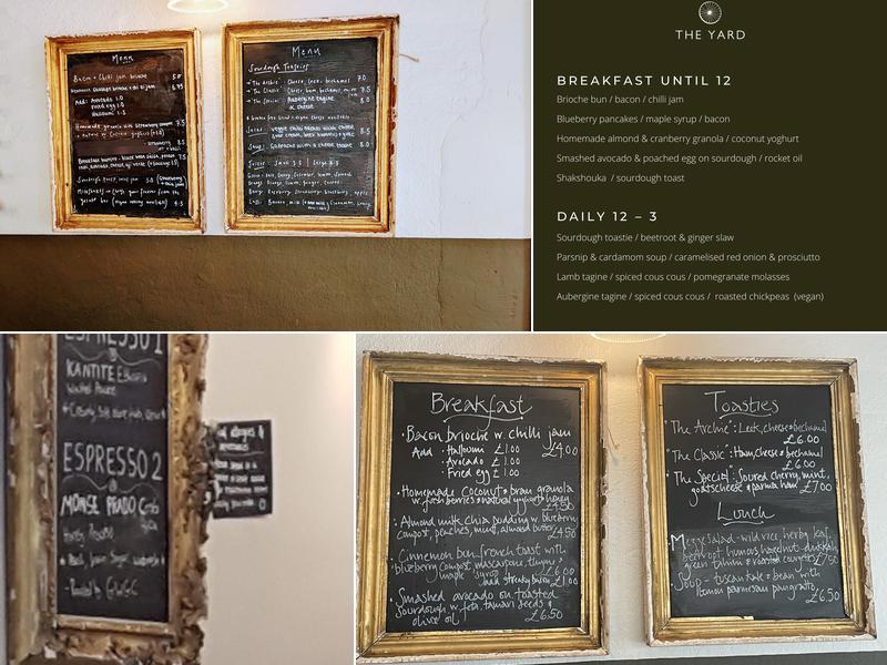 The Yard Hampshire Menu