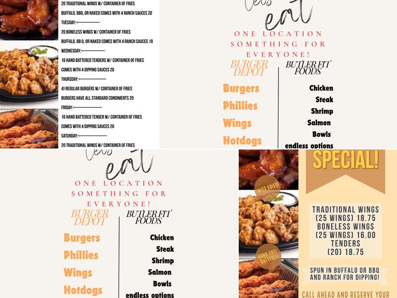 Burger Depot Menu