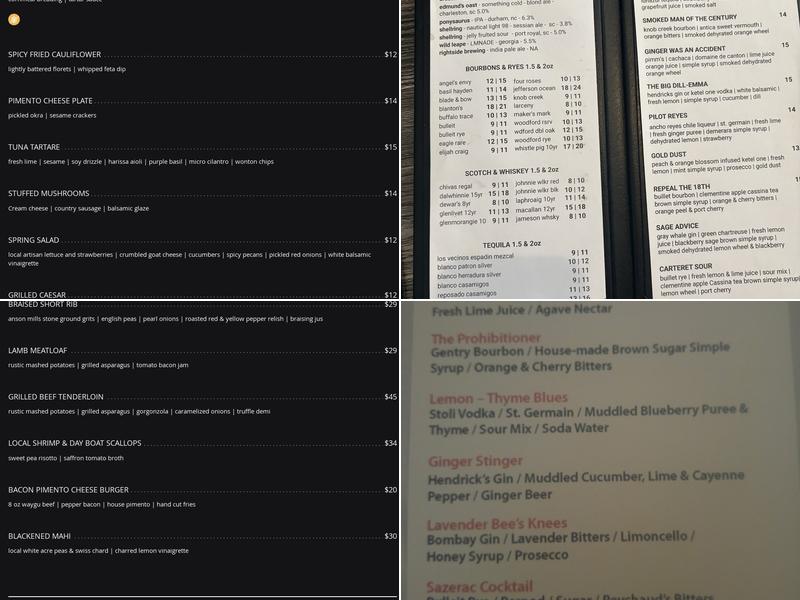 Breakwater Restaurant & Bar Menu