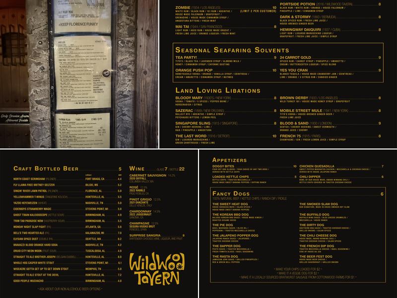 Wildwood Tavern Menu