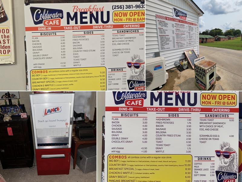 Coldwater Café Menu