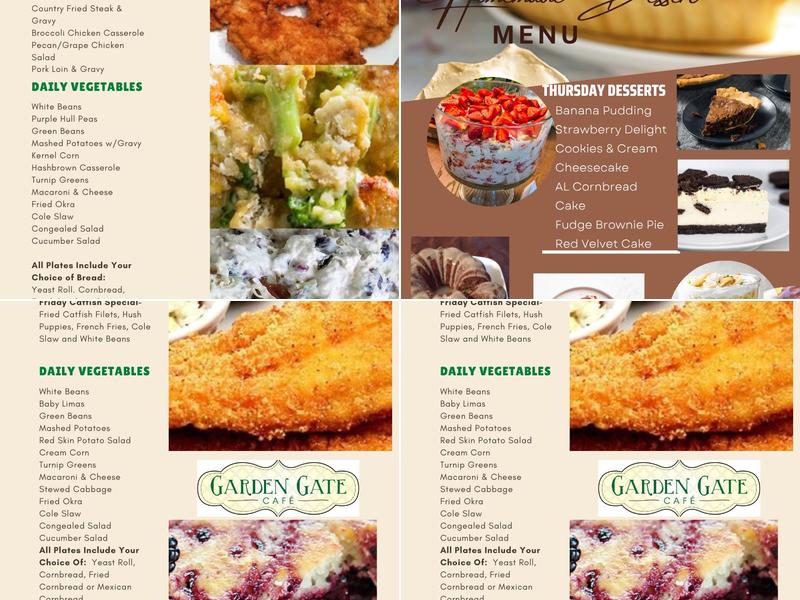 Garden Gate Café Menu