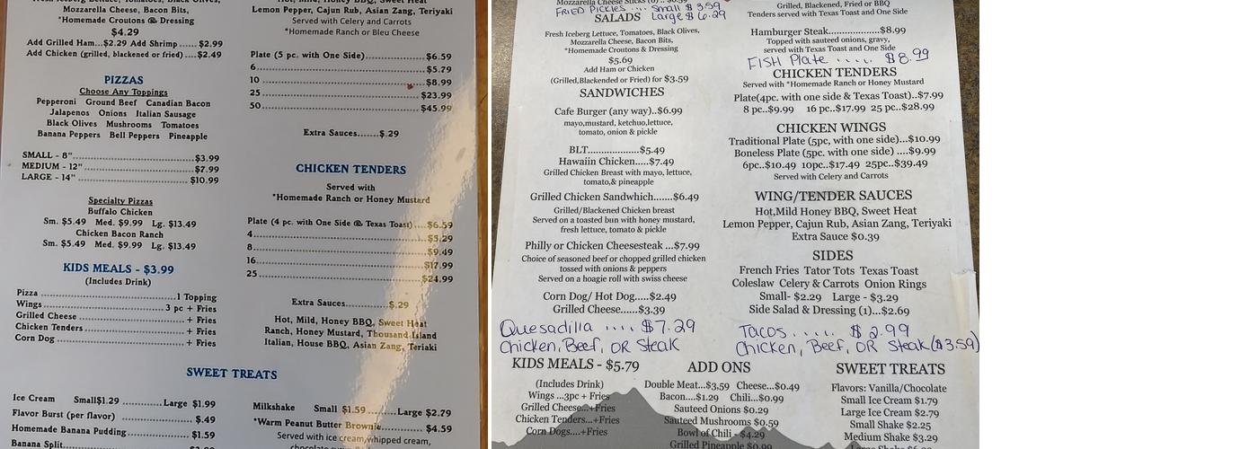 Colbert Heights Café Menu