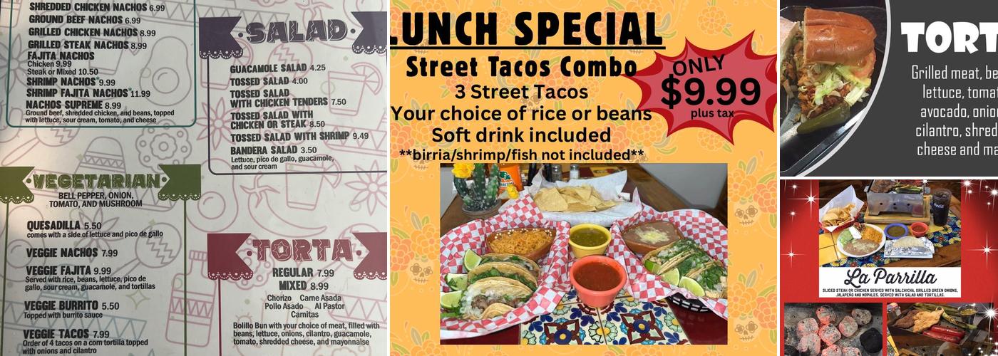 El Pollito loco Menu