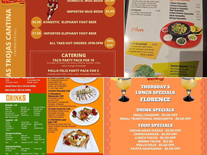 Las Trojas Cantina Menu