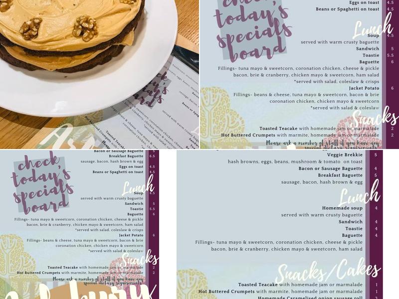 The Arlebury Cafe Menu