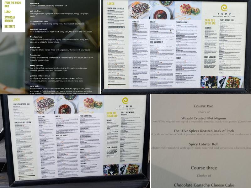 YUMM THAI : SUSHI AND BEYOND Menu