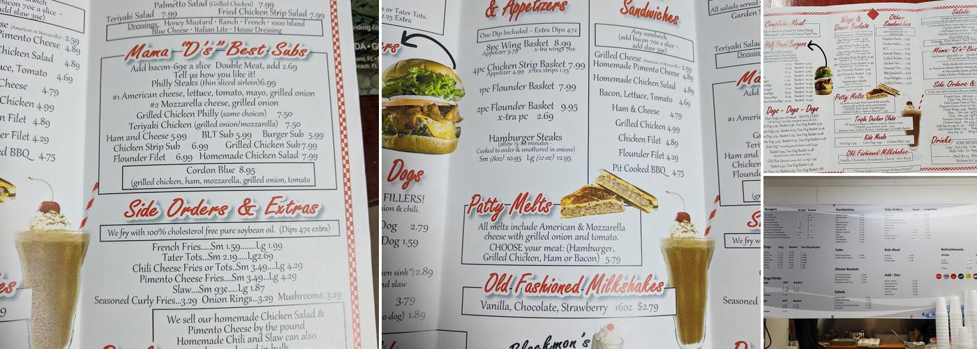 Blackmon's Little Midget Menu