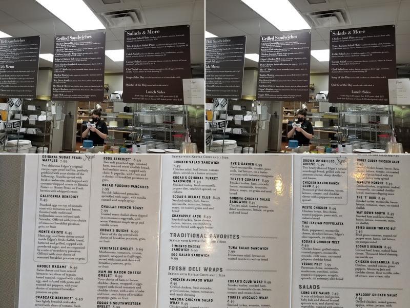 Edgar's Bakery Menu