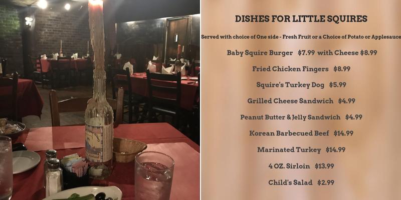 Country Squire Winery Menu