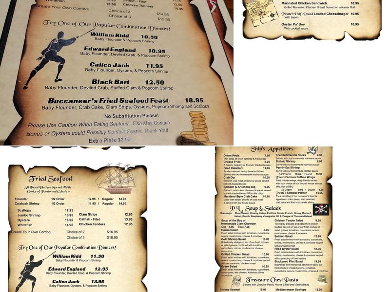 Pirates Landing Menu