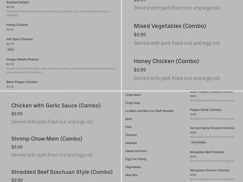 ASIAN BUFFET Menu