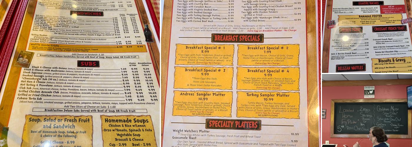 Breakfastime Menu