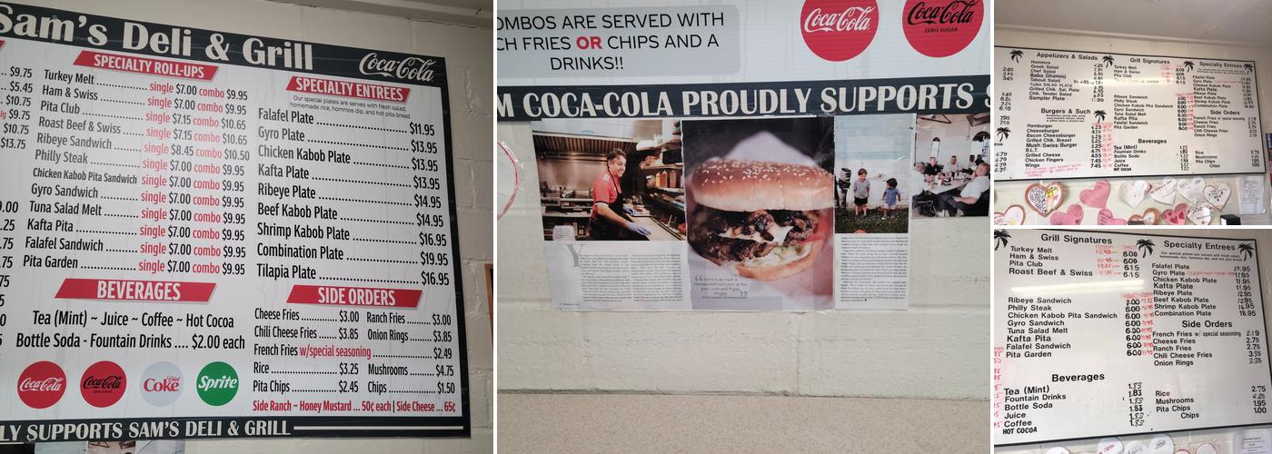 Sam's Deli & Grill Menu