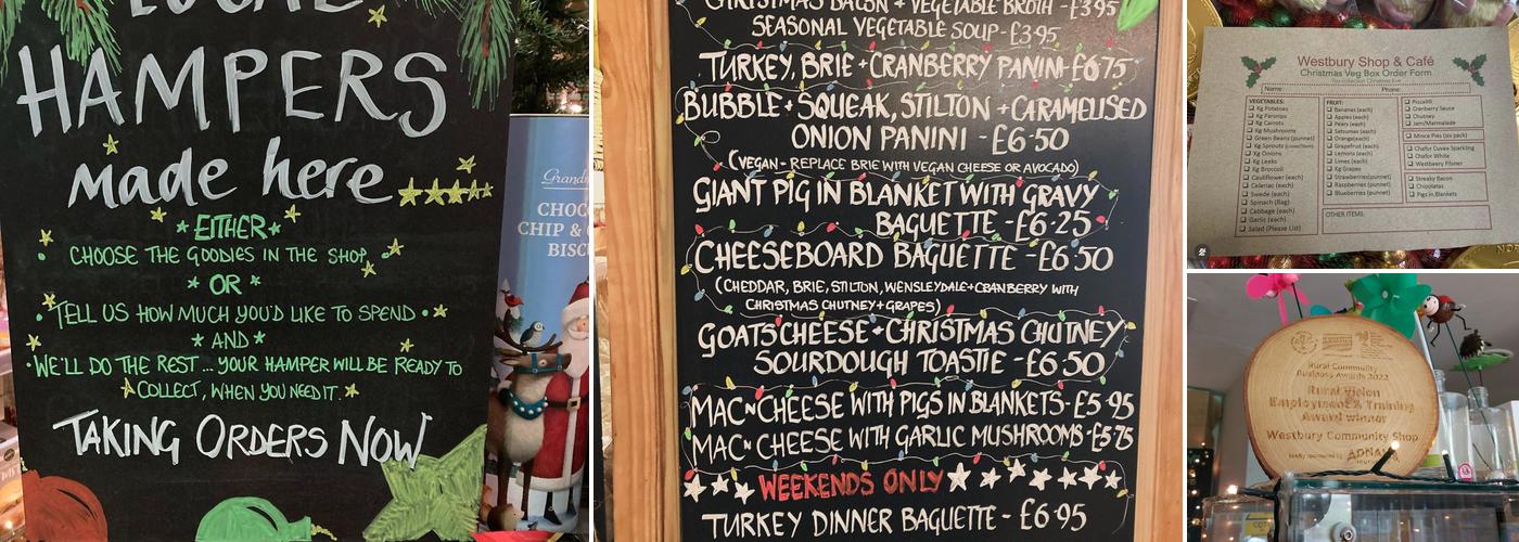 Westbury Community Shop & Cafe Menu