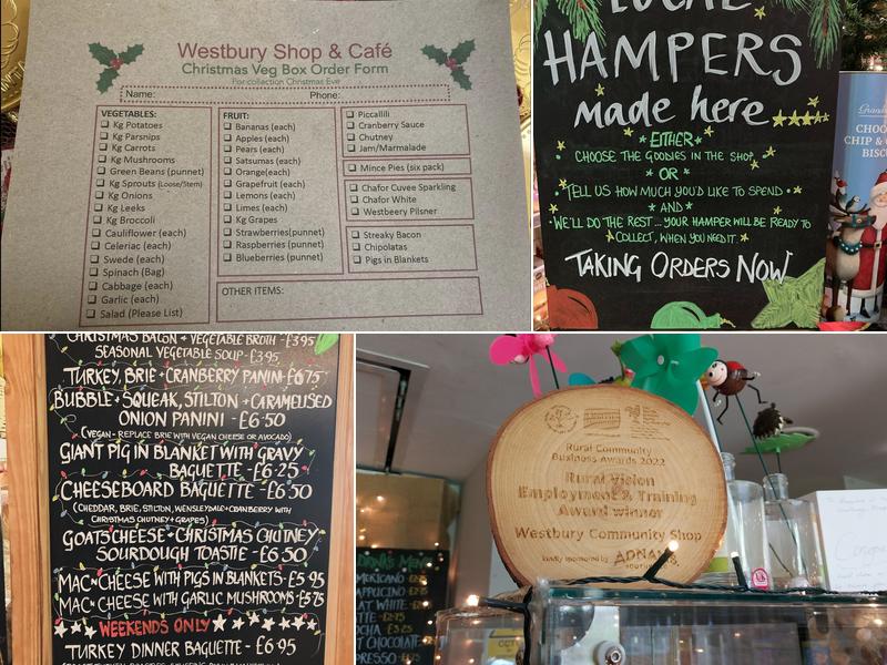 Westbury Community Shop & Cafe Menu