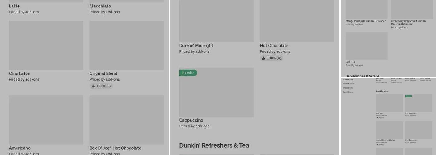 Dunkin' Menu