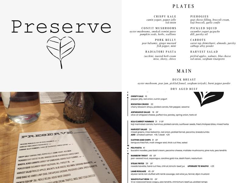 Preserve Menu