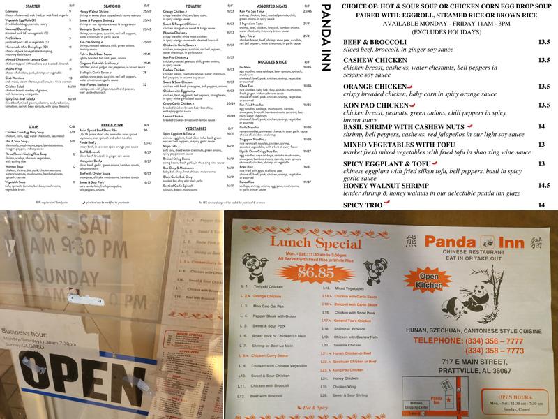 Panda Inn Menu