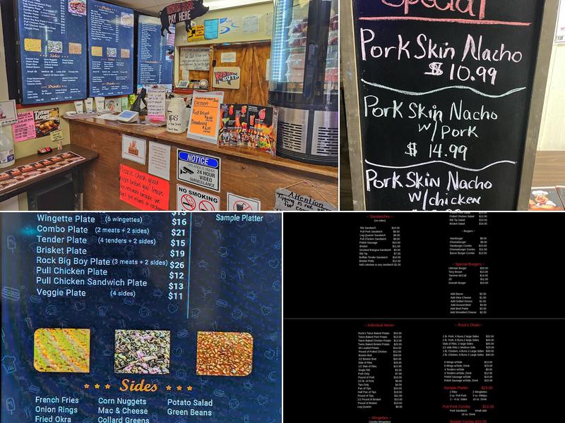 Rock's Famous BBQ Menu