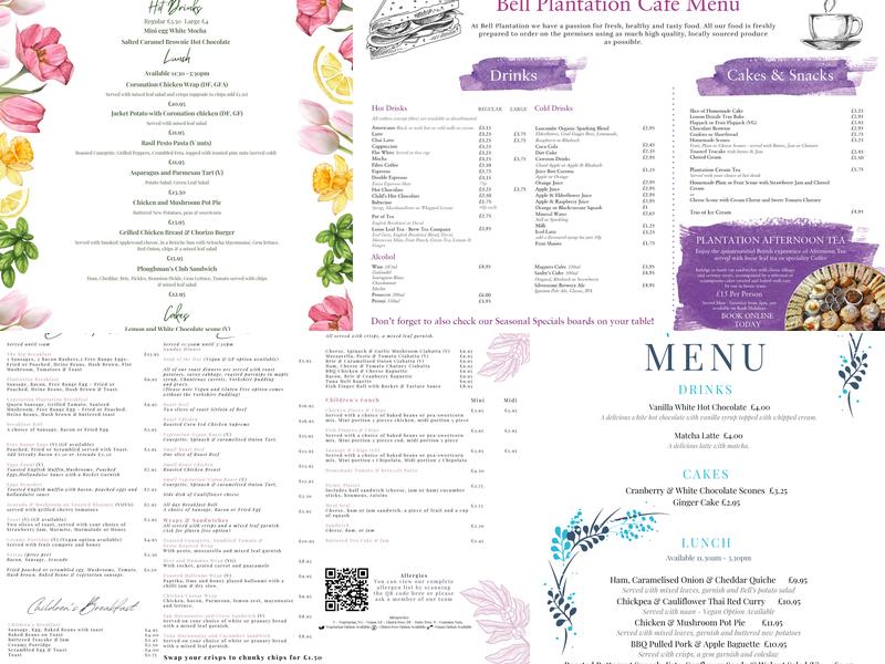 Bell Plantation Café Menu