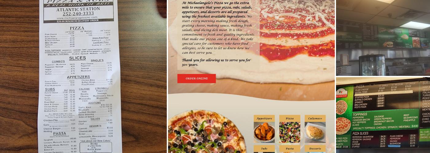 Michaelangelo's Pizza Menu