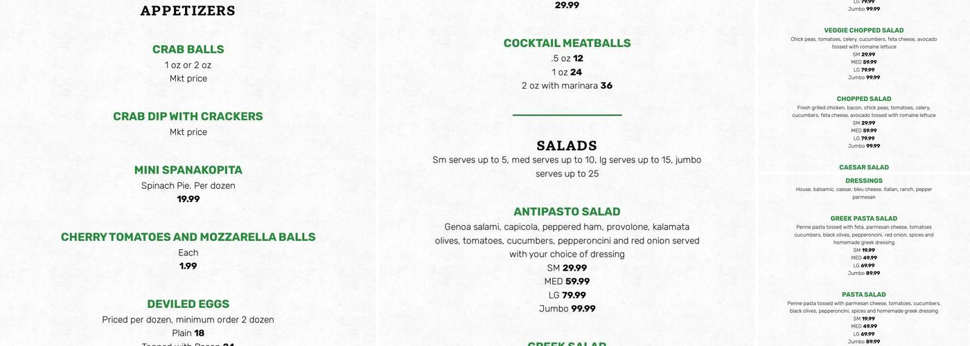 Pepe's Menu
