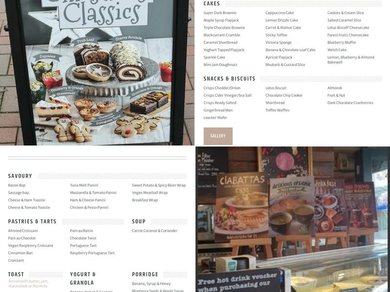 Coffee#1 Daventry Menu