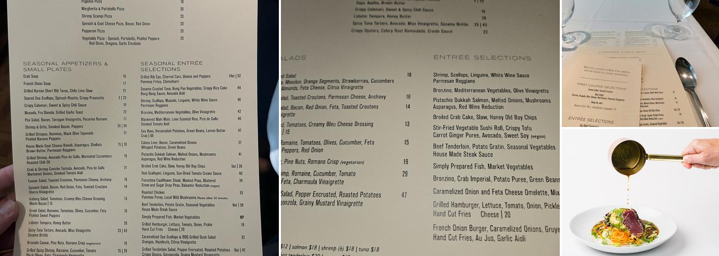 Linwoods Menu